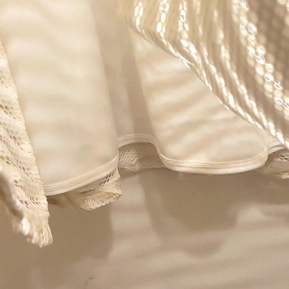 Elegant White/Cream Crochet Kids Dress Size XL-14 By PLACE - Picture 7 of 16